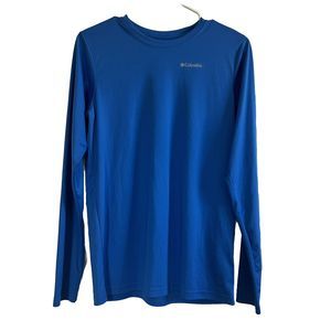 Youth X Large Columbia Omni Wick Long Sleeve TShirt,Blue,100% Polyester